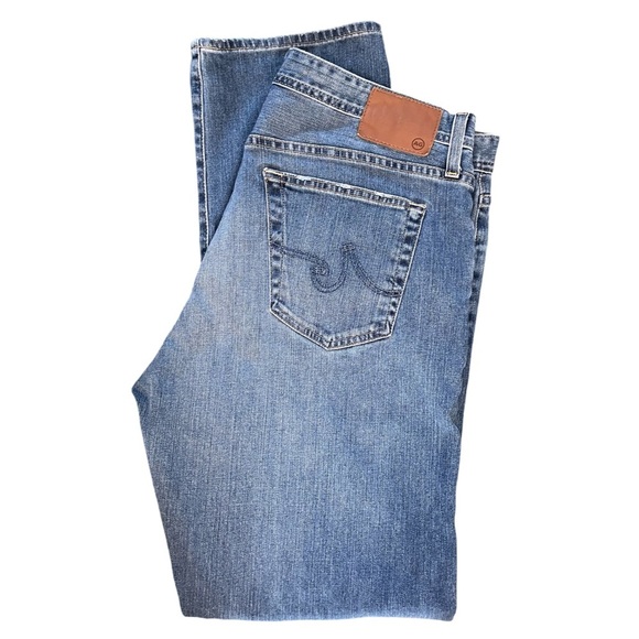 AG Adriano Goldschmied The Ives Modern Athletic Blue Denim Jeans Size 36W/32L - Picture 6 of 10